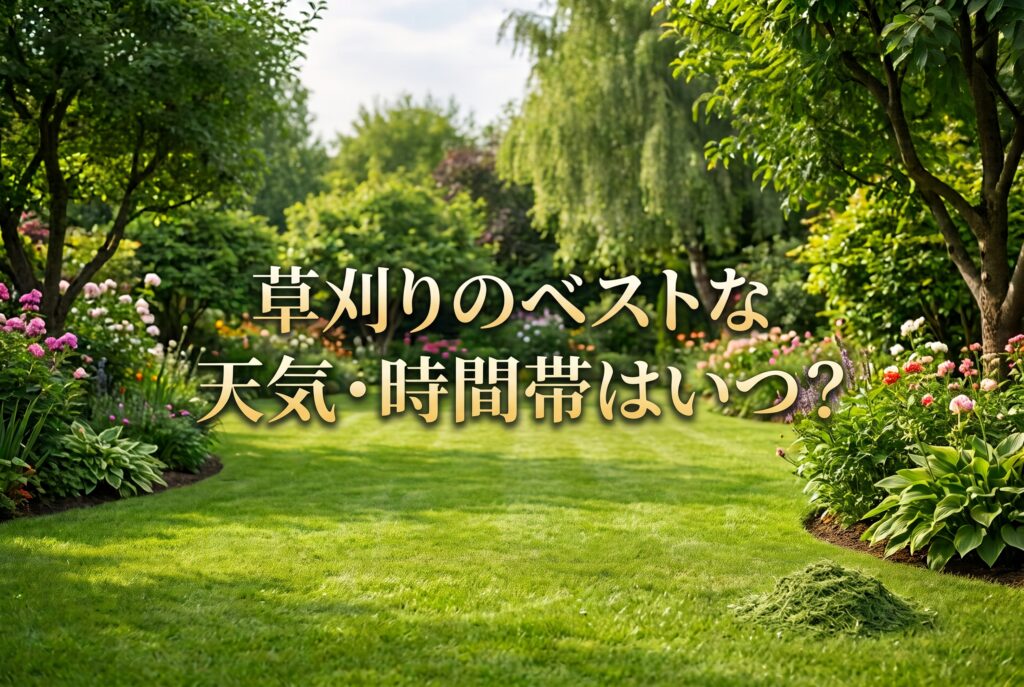 草刈りのベストな天気・時間帯はいつ？雨上がりや早朝・夕方の注意点まとめ