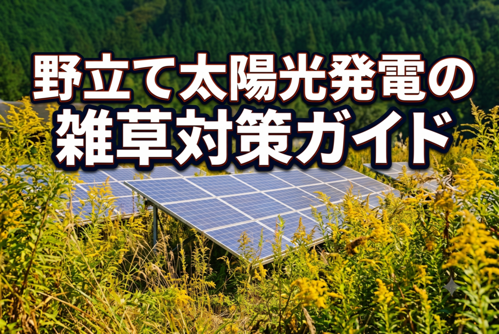 野立て太陽光発電の雑草対策ガイド